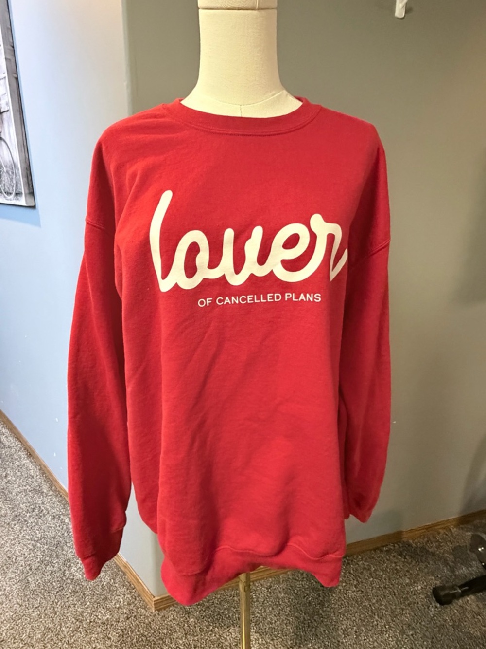 Gildan “Lover of Cancelled Plans” Sweatshirt | Red